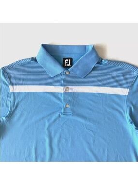 FootJoy FJ Performance Golf Polo Shirt Mens XL Blue Short Sleeve